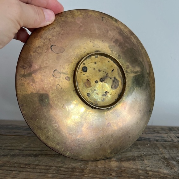 Brass pillar candle tray large - Picture 4 of 4